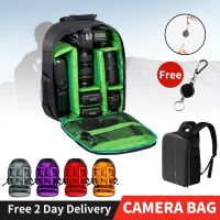 Selens Waterproof Camera Bag Portable Shoulder Backpack For Nikon Sony Canon Video Digital DSLR Camera Photo Case Free Key Chain