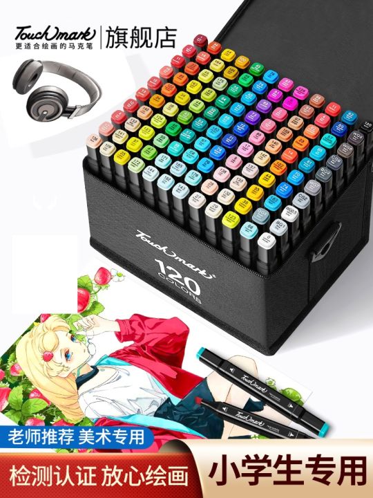 CHROME Touch Cool 60 Colors Twin Head Art Markers for Manga  and Impression Sketch - Fine & Broad Twin Marker