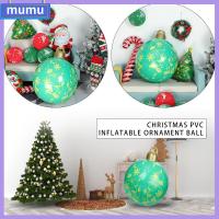 MUMU 60 ซม. ของขวัญคริสต์มาส ของตกแต่งบ้าน ตกแต่งกลางแจ้ง ลูกบอลตกแต่ง ลูกบอลเป่าลม คริสต์มาส