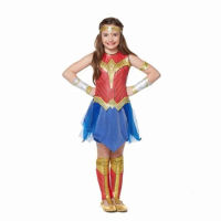 Deluxe Child Dawn Of Justice WonderWoman Magical Woman เครื่องแต่งกายเด็กผู้หญิงชุดแฟนซีปลอมตัวปาร์ตี้ฮาโลวีน Supergirl Cosplay