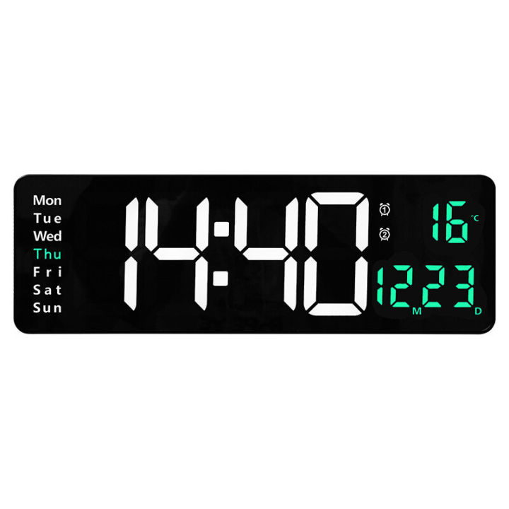 2023-ฟังก์ชั่นหน้าจอขนาดใหญ่-lcdclk-นอร์ดิกนาฬิกาดิจิตอลห้องนั่งเล่นที่เรียบง่ายนาฬิกาแขวนนาฬิกาแขวน