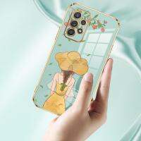 เคสโทรศัพท์ปลอกสำหรับ Samsung กาแล็คซี่ A34 A24 A54ซิลิโคนรูปสี่เหลี่ยม A73 A53 A52 A33 A23 A14 A72หรูหราบางเฉียบเคสโทรศัพท์ฝาหลังรูปการ์ตูนเด็กผู้หญิงน่ารักสำหรับผู้หญิงที่มีฟรีสายคล้อง