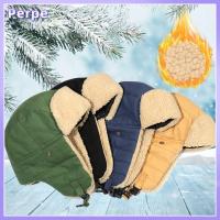 PERPE Winter Ski Hat Cotton Russian Ushanka Trapper Bomber Hats Snow Caps Earflap Bonnet