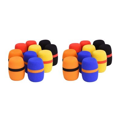 20Pcs Headset Windscreen Thickened KTV Handheld Dust Proof Soft Sponge Microphone Cover Replacement Accessories