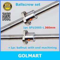 ☞ Zero Backlash guide Ball screws 2005 -L 360mm 1pcs SFU2005 single ballnut with end machining for BK15 / BF15