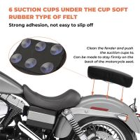 ’；【‘； Motorcycle Rear Passenger Cushion For Harley Dyna Sportster Softail Touring XL 883 1200 6 Suction Cups Pillion Pad Suction Seat