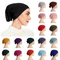 【YF】 Soft Bottom Underscarf Muslim Inner Tube Hijab Cap Arab Bonnet Hat Headband Skullies Beanies Turban Hair Accessories