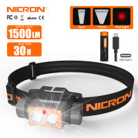 NICRON LIGHT H25/H28 ไฟฉายคาดหัว ไฟฉายเดินป่า ไฟฉายคาดหัวชาร์จUSB ไฟคาดหัวLED แบบพกพา ไฟคาดหัววิ่ง เข้าป่า ตั้งแคมป์ ตกปลา กันน้ำ ลุยฝนได้ ไฟฉายแร