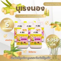 พร้อมส่ง? บุเรงนอง ยกลัง 5 แกลลอน ขนาด 4 ลิตร อะมิโนพืช+สาหร่าย+ไคโตซาน+น้ำตาลทางด่วน อาหารพืช ใช้ฉีดพ่นทางใบ ฉีดพ่น ได้ทุกพืช อ้อย