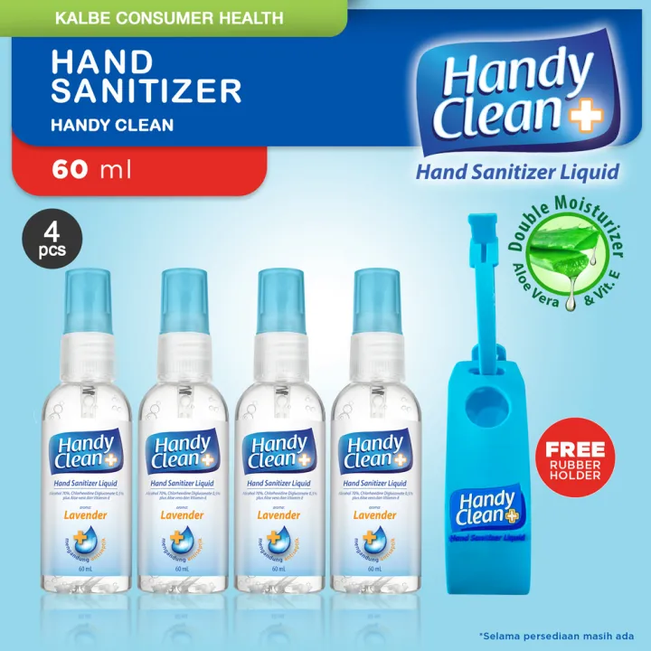 Handy Clean Hand Sanitizer 60 ml - 4 Botol