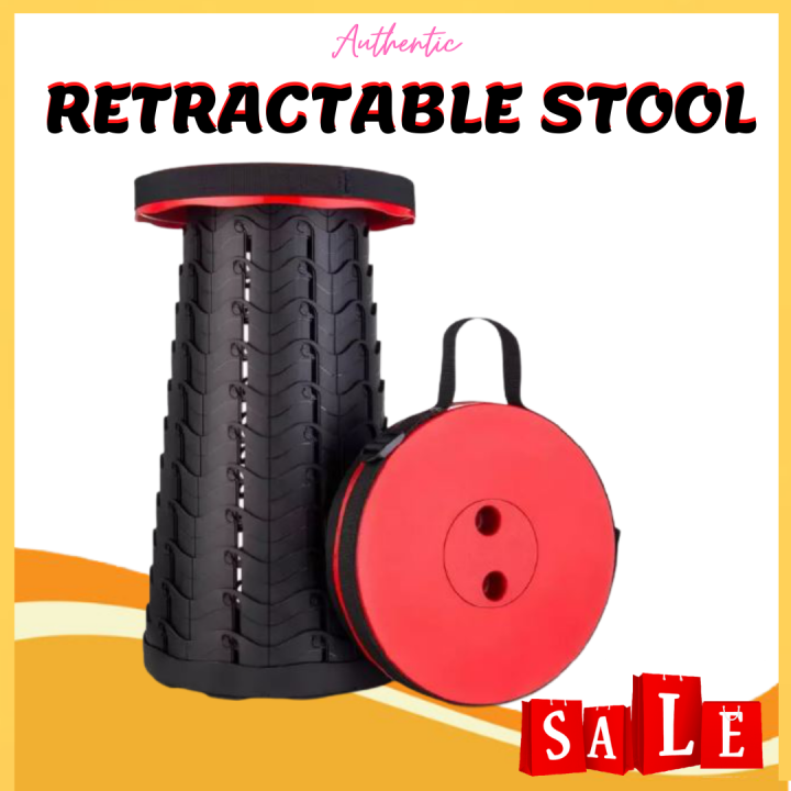 ORIGINAL Retractable Stool Folding Chair Portable Telescopic Plastic