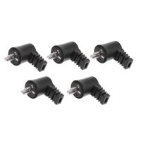 5 Pcs 2 Pin Din Right Angle HiFi Speaker Plug Cable Audio Screw Solder ConnectorWires Leads Adapters