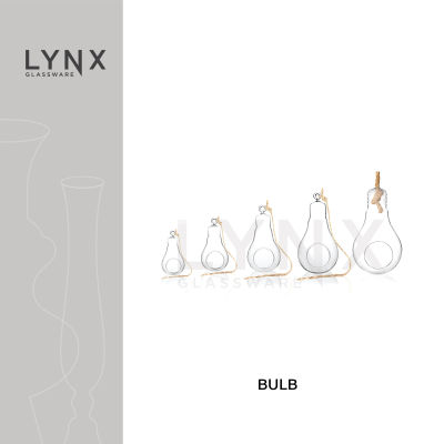 LYNX -  Bulb  - แจกันแก้ว แจกันแขวน Terrarium ทรงหลอดไฟ เนื้อใส สำหรับตกแต่งบ้านสมัยใหม่และมีสไตล์ มี 5 ขนาดให้เลือก