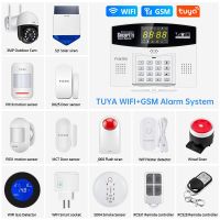 Fuers W210 DIY Tuya Smart Alarm System WIFI Burglar Alarm Smart Home GSM Alarm System  Color LCD Display Security Motion Sensor Household Security Sys