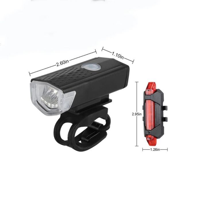 ไฟจักรยานด้านหน้าจักรยาน-led-ชาร์จไฟท้ายได้โคมไฟไฟติดจักรยานไฟหน้าไฟท้าย