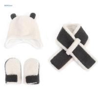 Baby Winter Hat Warm Scarf Gloves Set Christmas Bear Ear Cute Outdoor Boy Scarf