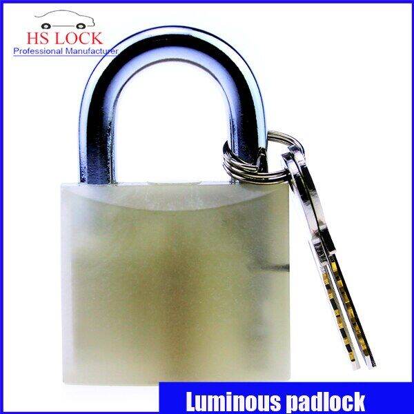 2016 50MM Luminous padlock power lock boxes Fluorescence padlock Industrial Safety Lock