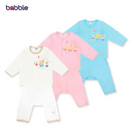 [New Arrival] BABBLE ชุดนอนเด็ก ชุดเซตเด็ก ผ้าฝ้าย100% อายุ 6 เดือน ถึง 2 ปี คอลเลคชั่น Chubby (สีออฟไวท์, สีฟ้า, สีชมพู) BSL