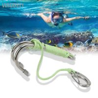 Virgo311 Scuba Diving Double Dual Stainless Steel Drift Hook with Luminous Line for Cave Dive Accessories