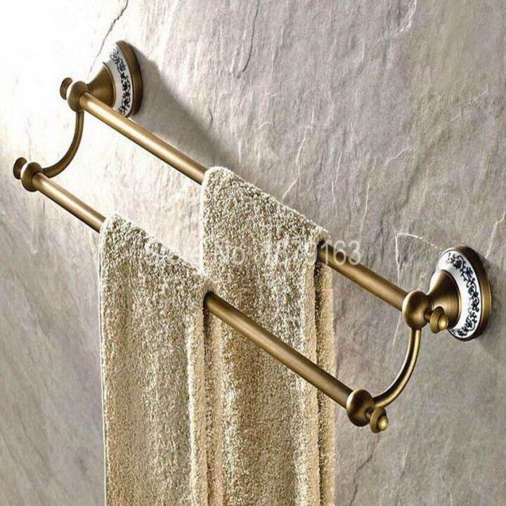 antique-brass-ceramic-base-bathroom-accessory-wall-mounted-double-towel-bar-towel-rail-rack-holder-bathroom-fitting-aba407