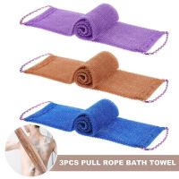 【CC】 3Pcs Soft Drying Rich Foaming Exfoliating Washcloth with Pull Supplies