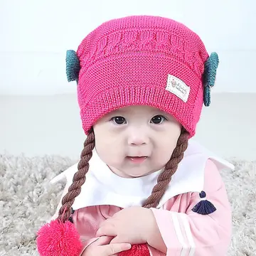 Buy Knot Pink Turban Cap and Socks Set for Kids Online