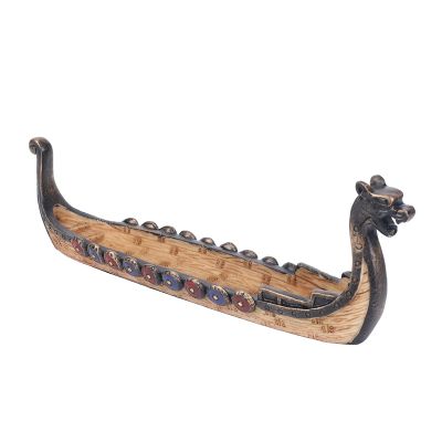 Dragon Boat Incense Stick Holder Burner Hand Carved Carving Censer Ornaments Retro Incense Burners Traditional Design