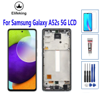 6.5 "100% ทดสอบแล้วสำหรับหน้าจอดิจิตอล Samsung Galaxy A52s 5G สัมผัสหน้าจอ LCD ซ่อมแซมชิ้นส่วนสำหรับ SM-A528B SM-A528B/DS SM-A528N LCD