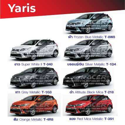 สีแต้มรถ Toyota Yaris / โตโยต้า ยาริส | Lazada.Co.Th