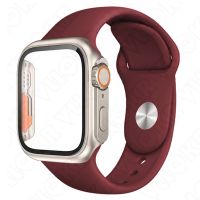 สายนาฬิกาข้อมือซิลิโคน สําหรับสมาร์ทวอทช์ iWatch 44 มม. 45 มม. 40 มม. 41 มม. Correa iWatch Serie 8 7 5 6 se