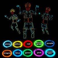 ✎✲❉ Musical Festival Wear Bling Bling Led Costume Dance EL Wire Costume Neon Light Up Glowing Costume Drop Shipping