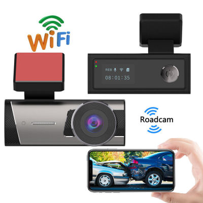 สำรวจถนน A8WIFI เล่นวิดีโอศัพท์มือถือพร้อมจอแสดงผล DASH CAM 1080P HD Night Vision