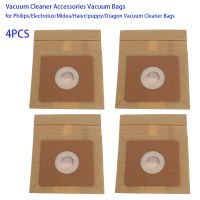 4pcs Philips/Electrolux/Midea/Haier/Sharp/Samsung/Pensonic/LG Universal Vacuum Cleaner Paper Dust Bags Replacement Accessories