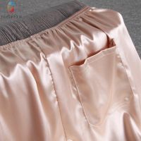 Men Sleepwear Breathable Mens Fashion Silk Satin Pyjamas Plus size Loose Baggy Comfort Pajamas