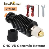 Chc V6 Hotend ชุดความร้อนเซรามิกแกนความร้อนอุปกรณ์ทำความร้อนอุณหภูมิสูงสำหรับ Ender 3 Cr10 Prusa ชุดเครื่องอัดปรินเตอร์3มิติพิมพ์ลาย