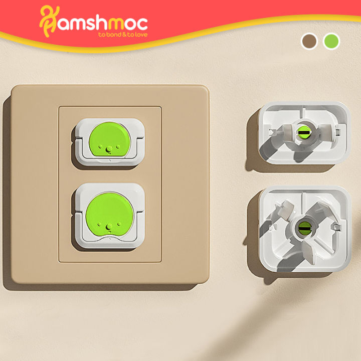 hamshmoc-ที่ครอบเต้ารับโรตารี24ชิ้นฝาครอบปลั๊กสำหรับเด็กทนทานวัสดุหน่วงไฟฟ้าสำหรับป้องกันความปลอดภัยของเด็ก