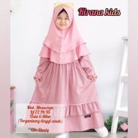 Priskilla Cell Kirana Kids Bo KF อายุยืน6-8ปี (ฟรี Hijab/khimar) วัสดุ Mosscrepe Carhartt Kids Knickerbockers Robe Girls Carhartt Syari ชุดรุ่นใหม่ล่าสุด2020