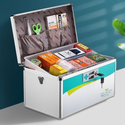 กล่องยายืนกล่องเก็บของทั้งชุดครอบครัวความจุเยอะในบ้านของผู้ป่วยนอกกล่องฉุกเฉินมี Kotak P3k ยา