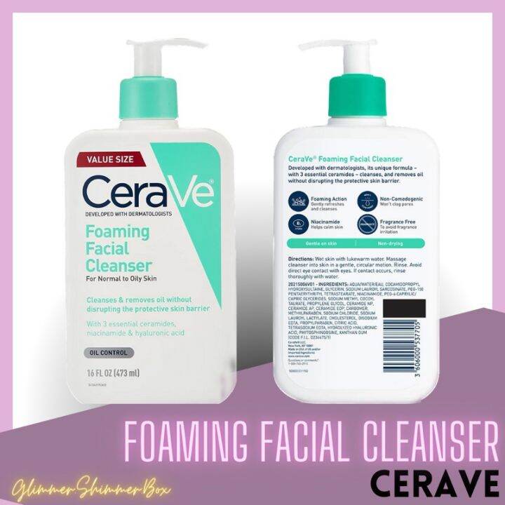 CERAVE FOAMING FACIAL CLEANSER - 1 LITER | Lazada PH