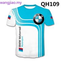 พร้อมสต็อกใหม่ BMW โลโก้ผู้ชายผู้หญิงแฟชั่นใหม่เย็น3D พิมพ์เสื้อยืดสไตล์ลำลองเสื้อยืด streetwear ท็อปส์