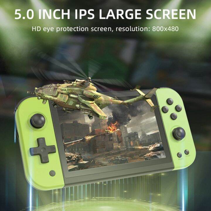 POWKIDDY X51 Handheld Game Console 5Inch IPS HD GBA 64G 10 Simulator