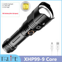 Really XHP160-16core LED Flashlight Powerful Rechargeable Tactical Flashlights Zoom Waterproof Outdoor Lighting as