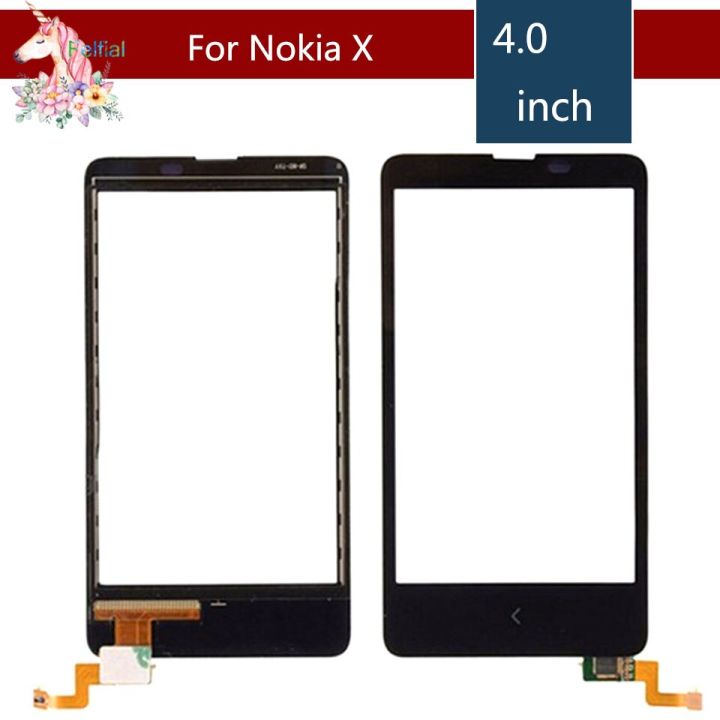 4.0 "สำหรับ Nokia Lumia X ซิม A110คู่ RM-980เซ็นเซอร์ดิจิไทเซอร์หน้าจอสัมผัสแอลซีดีอะไหล่แผงเลนส์กระจกด้านนอก