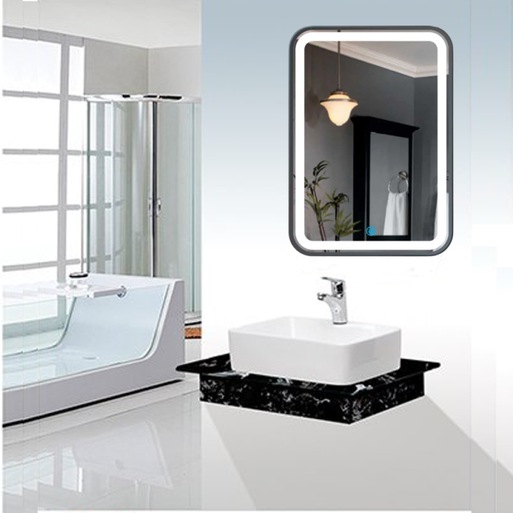 Nếu bạn đang tìm kiếm một sự kết hợp đẳng cấp giữa lavabo và gương phòng tắm, thì bàn đá đặt lavabo gương phòng tắm cao cấp là lựa chọn hoàn hảo cho bạn. Sản phẩm được thiết kế để mang đến sự tiện lợi và sự hiện đại cho không gian tắm của bạn.