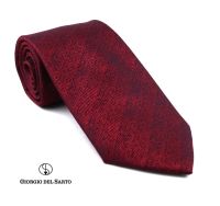 Giorgio Del Sarto Necktie Red  Fabric Texture เนคไทสีแดงมีเท็กเจอร์