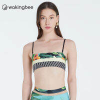 Wakingbee Cabana Bra (Tropical) บราว่ายน้ำ เกาะอก ถอดสายได้ ผ้าดี กันยูวี ลายพิมพ์ Kloset