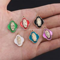 【CW】▩❍◎  10 Pieces / Catholic Gold Plated Our of Guadalupe Trend Pendant Medal for Jewelry Making