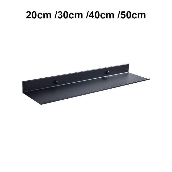 Wall Mounted Metal Shelf Black Bathroom Space Saving Rack Mirror