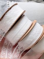 2 Yards 25mm Lace Ribbon Gift wrapping Ribbon Wedding Ribbon White Ins Wind Hair Bows DIY Gift Packaging Wedding Gift Wrapping  Bags
