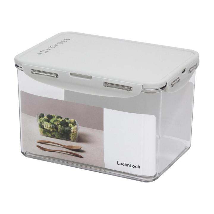 Locknlock Bisfree Grey Airtight Stackable Food Container 4.5L Rect